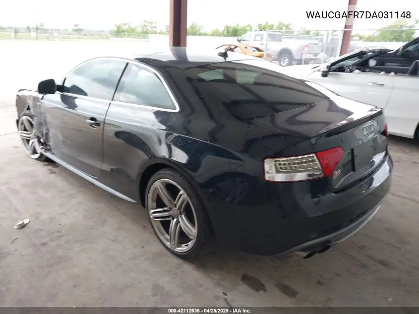 2013 Audi S5 3.0T Premium Plus VIN: WAUCGAFR7DA031148 Lot: 42112636