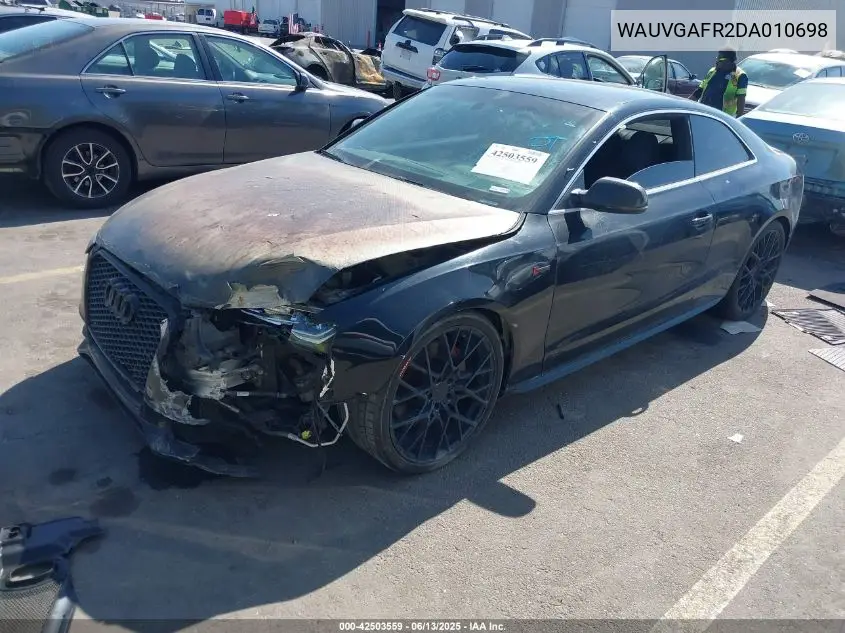 2013 Audi S5 3.0T Premium Plus VIN: WAUVGAFR2DA010698 Lot: 42503559