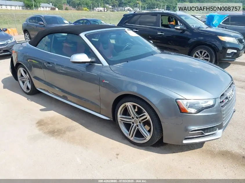 2013 Audi S5 3.0T Premium Plus VIN: WAUCGAFH5DN008757 Lot: 42625666