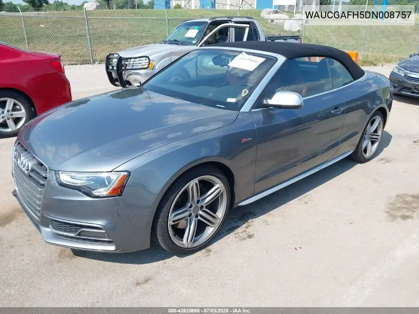 2013 Audi S5 3.0T Premium Plus VIN: WAUCGAFH5DN008757 Lot: 42625666