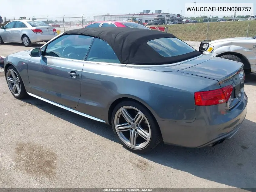 2013 Audi S5 3.0T Premium Plus VIN: WAUCGAFH5DN008757 Lot: 42625666