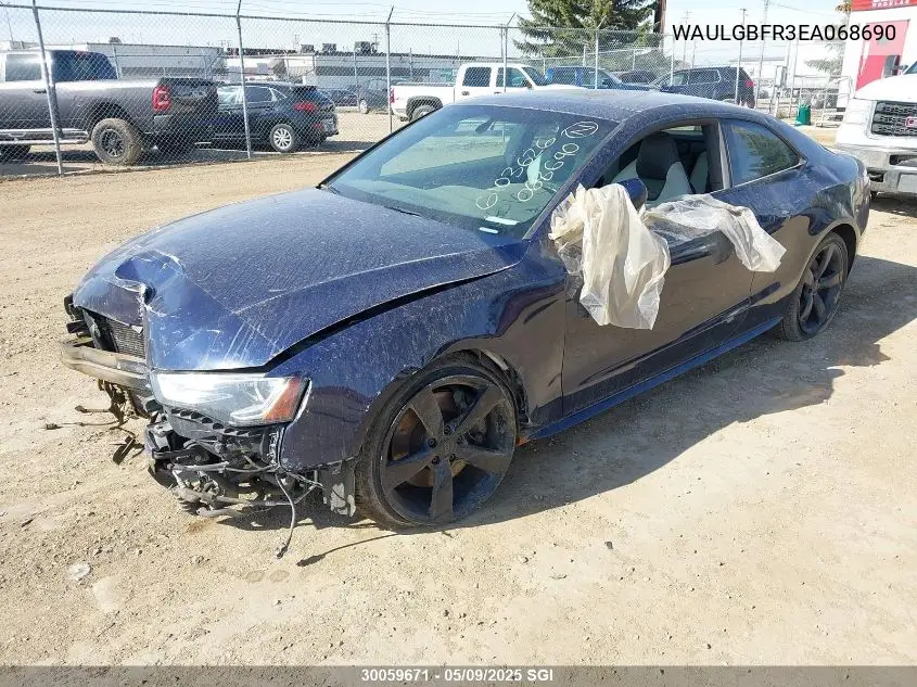 2014 Audi S5 Premium VIN: WAULGBFR3EA068690 Lot: 30059671
