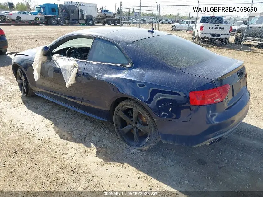 2014 Audi S5 Premium VIN: WAULGBFR3EA068690 Lot: 30059671