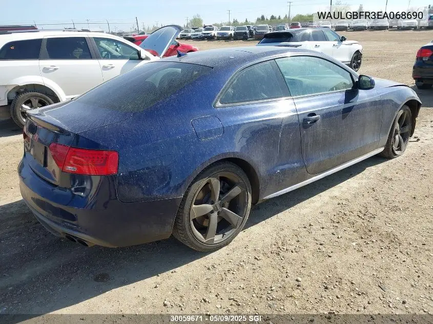 2014 Audi S5 Premium VIN: WAULGBFR3EA068690 Lot: 30059671