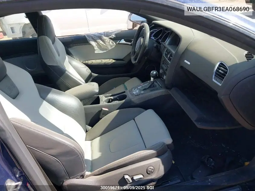 2014 Audi S5 Premium VIN: WAULGBFR3EA068690 Lot: 30059671