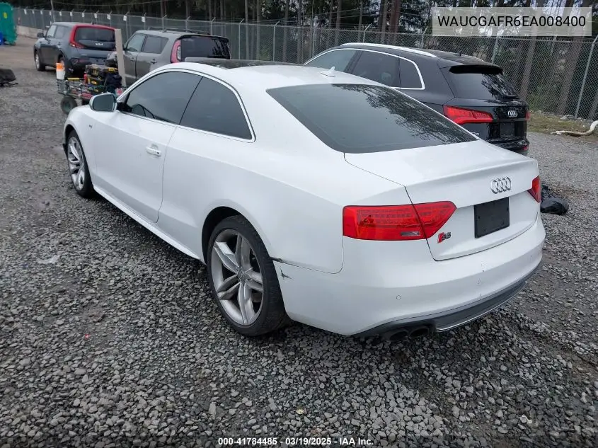 2014 Audi S5 3.0T Premium Plus VIN: WAUCGAFR6EA008400 Lot: 41784485