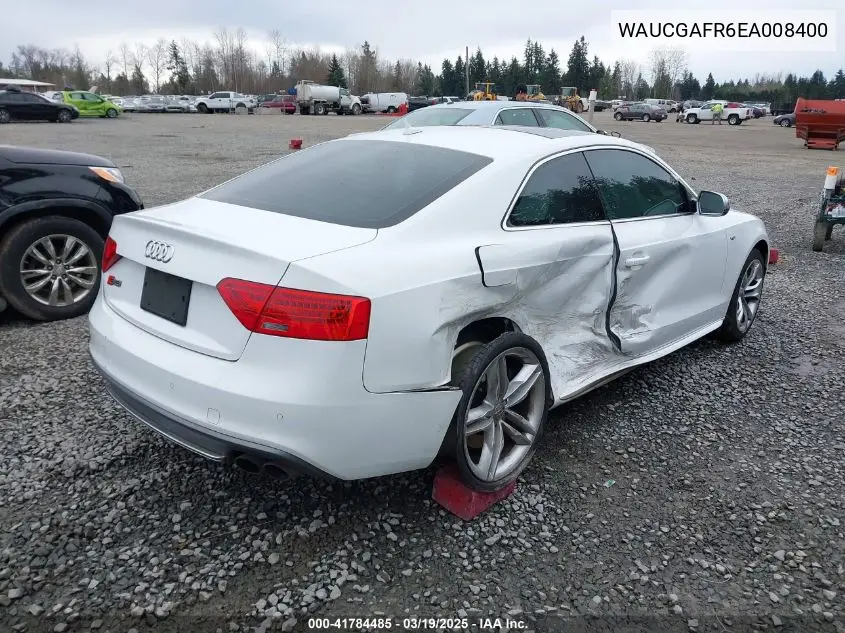 2014 Audi S5 3.0T Premium Plus VIN: WAUCGAFR6EA008400 Lot: 41784485