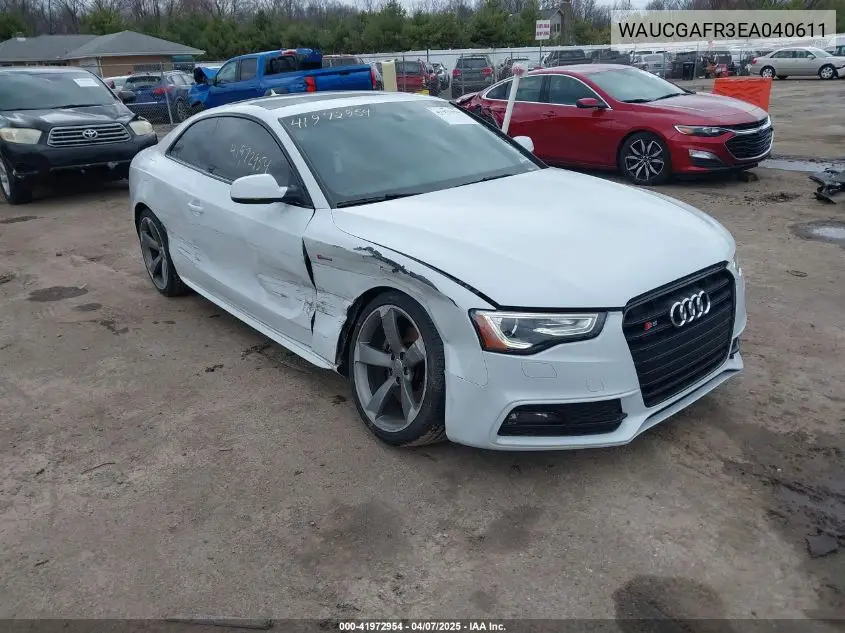 2014 Audi S5 3.0T Premium Plus VIN: WAUCGAFR3EA040611 Lot: 41972954