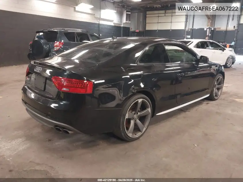 2014 Audi S5 3.0T Premium Plus VIN: WAUCGAFR6EA067222 Lot: 42129198