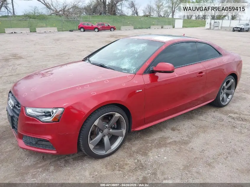 2014 Audi S5 3.0T Premium Plus VIN: WAUVGAFR9EA059415 Lot: 42136897
