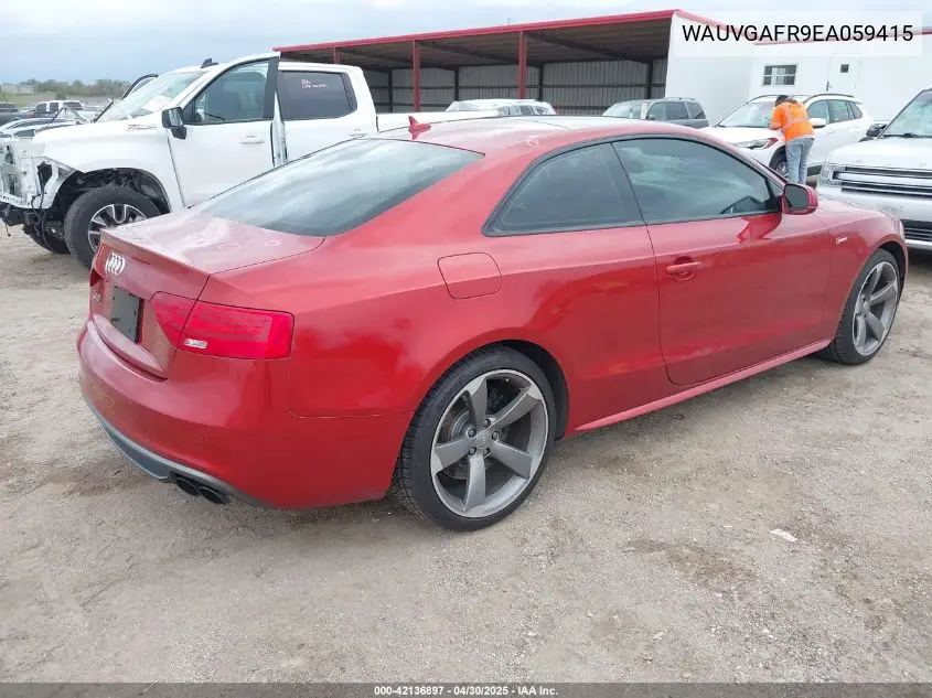 2014 Audi S5 3.0T Premium Plus VIN: WAUVGAFR9EA059415 Lot: 42136897