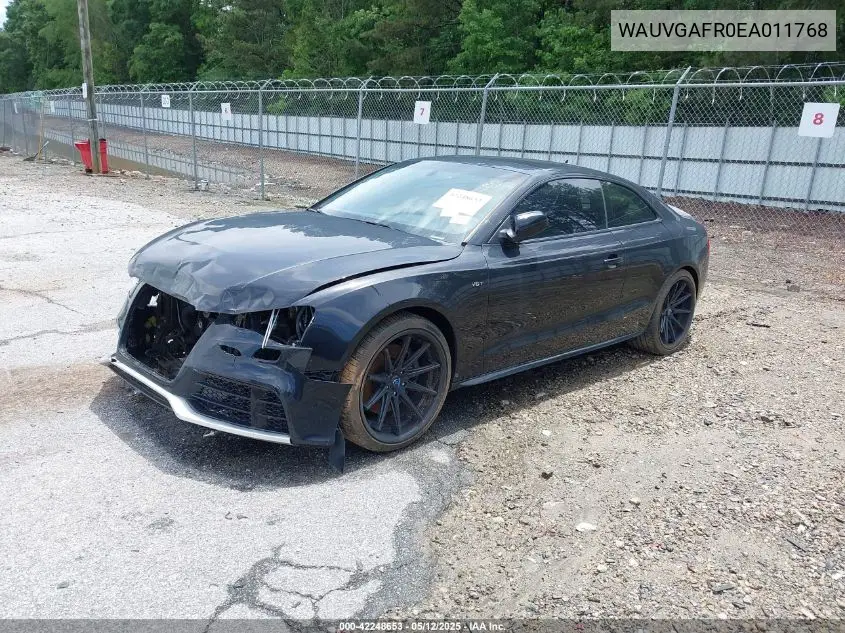 2014 Audi S5 3.0T Premium Plus VIN: WAUVGAFR0EA011768 Lot: 42248653