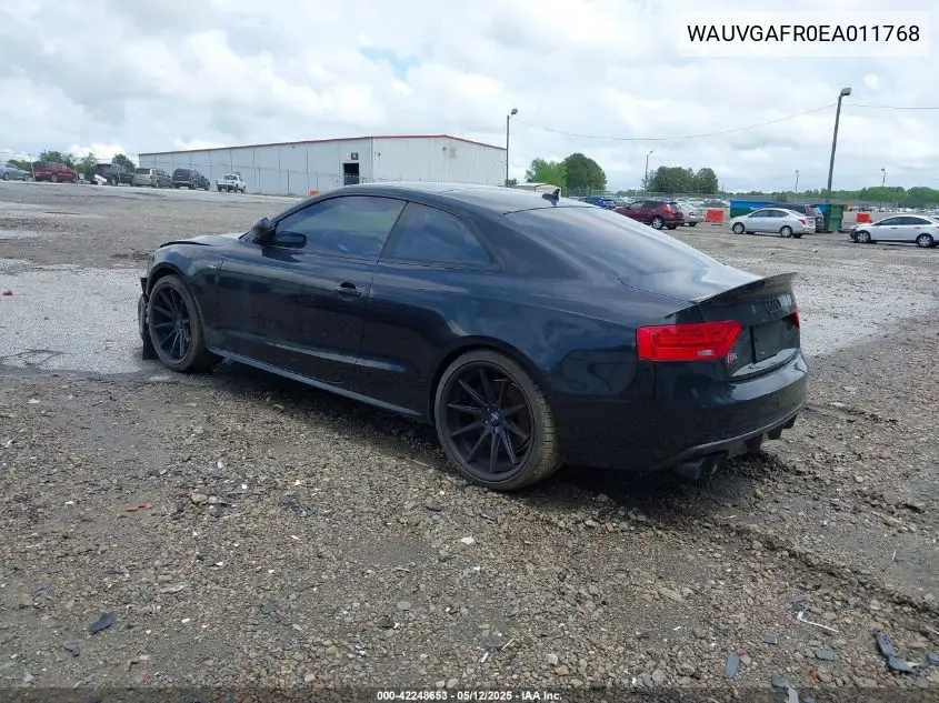 2014 Audi S5 3.0T Premium Plus VIN: WAUVGAFR0EA011768 Lot: 42248653