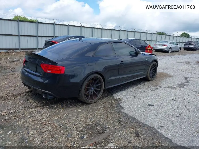 2014 Audi S5 3.0T Premium Plus VIN: WAUVGAFR0EA011768 Lot: 42248653