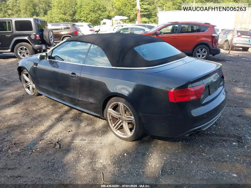 2014 Audi S5 3.0T Premium Plus VIN: WAUCGAFH1EN006263 Lot: 42636261