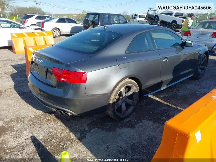 2015 Audi S5 3.0T Premium Plus VIN: WAUCGAFR0FA045606 Lot: 41962738
