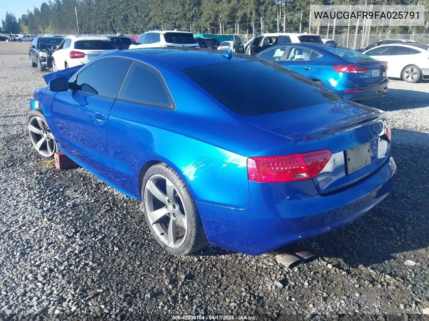2015 Audi S5 3.0T Premium Plus VIN: WAUCGAFR9FA025791 Lot: 42036104