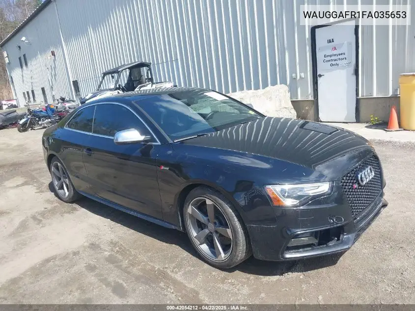 2015 Audi S5 3.0T Premium Plus VIN: WAUGGAFR1FA035653 Lot: 42054212