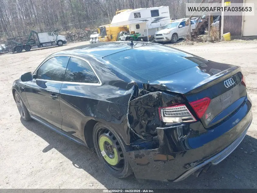 2015 Audi S5 3.0T Premium Plus VIN: WAUGGAFR1FA035653 Lot: 42054212
