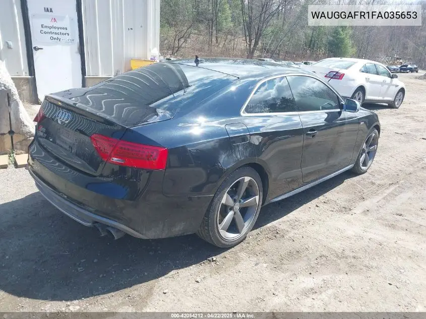2015 Audi S5 3.0T Premium Plus VIN: WAUGGAFR1FA035653 Lot: 42054212