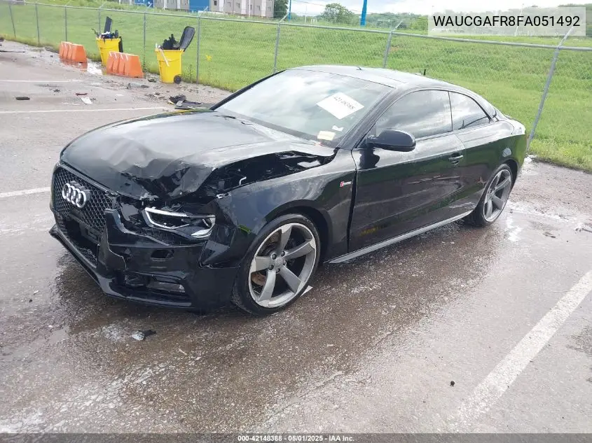 2015 Audi S5 3.0T Premium Plus VIN: WAUCGAFR8FA051492 Lot: 42148388