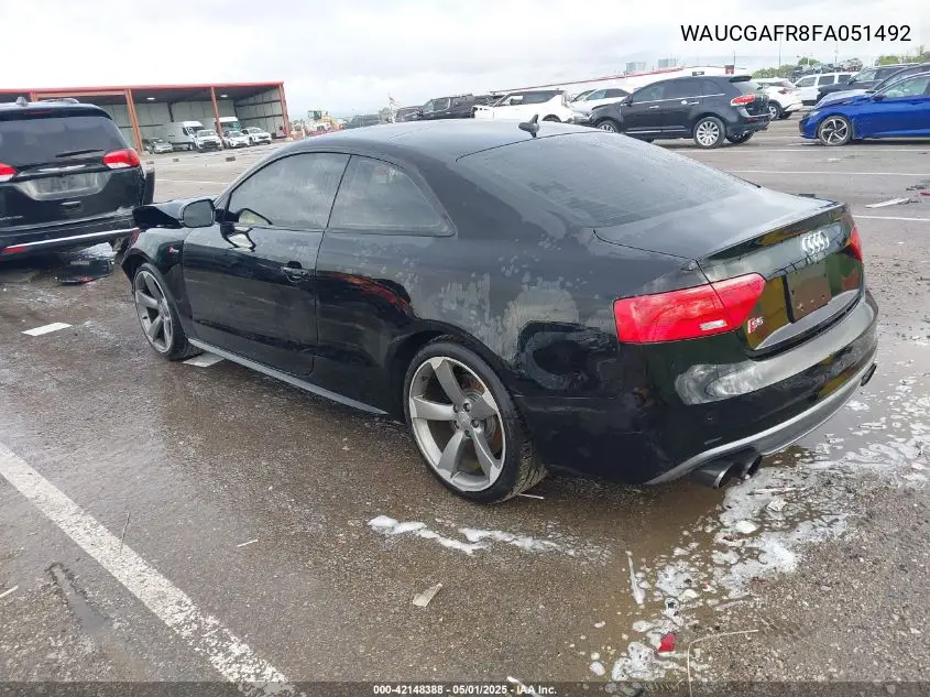 2015 Audi S5 3.0T Premium Plus VIN: WAUCGAFR8FA051492 Lot: 42148388
