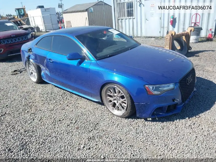 2015 Audi S5 3.0T Premium Plus VIN: WAUCGAFR3FA036074 Lot: 42619830