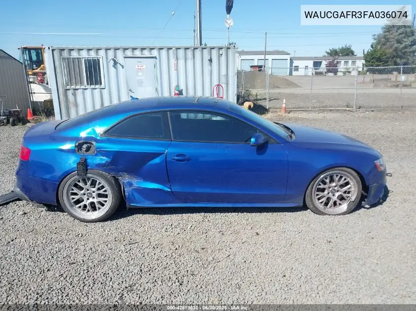 2015 Audi S5 3.0T Premium Plus VIN: WAUCGAFR3FA036074 Lot: 42619830
