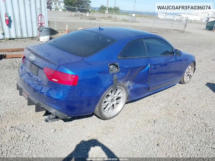 2015 Audi S5 3.0T Premium Plus VIN: WAUCGAFR3FA036074 Lot: 42619830