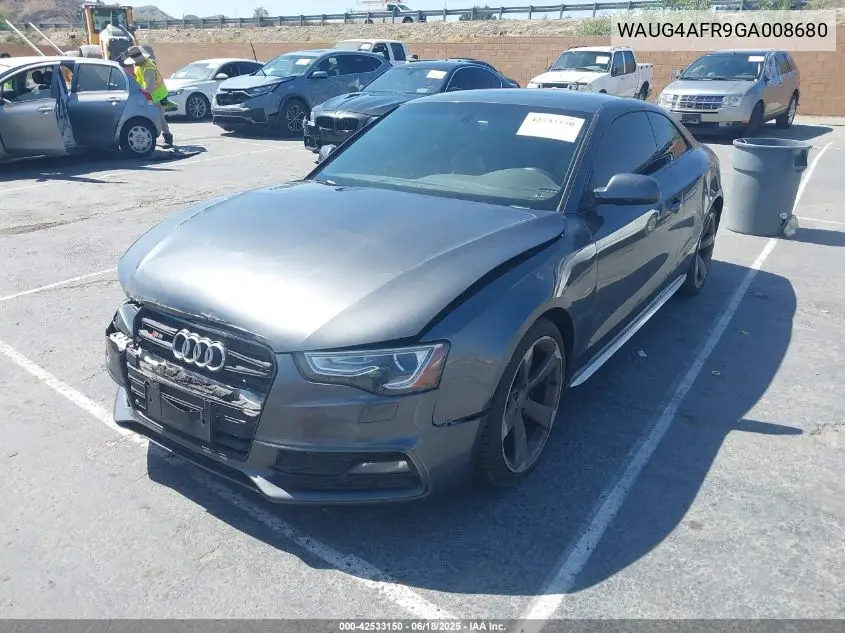 2016 Audi S5 3.0T Premium Plus VIN: WAUG4AFR9GA008680 Lot: 42533150