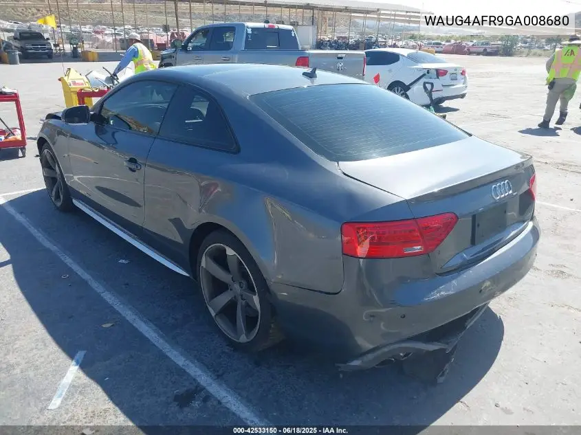 2016 Audi S5 3.0T Premium Plus VIN: WAUG4AFR9GA008680 Lot: 42533150