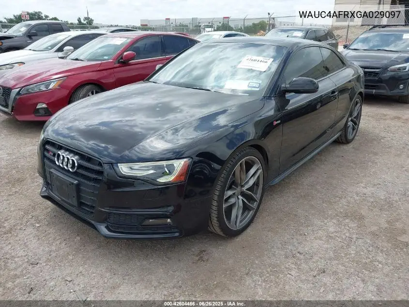 2016 Audi S5 3.0T Premium Plus VIN: WAUC4AFRXGA029097 Lot: 42604466