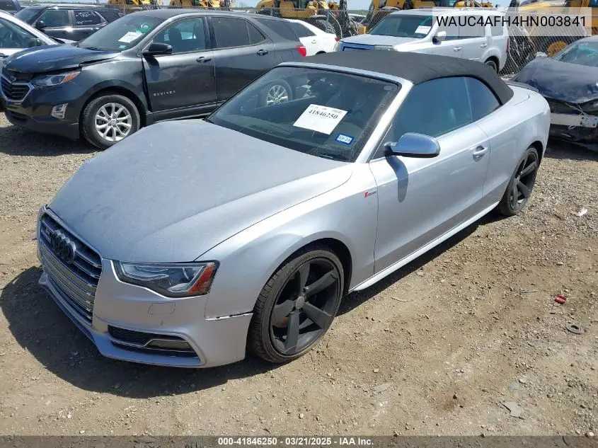 2017 Audi S5 3.0T VIN: WAUC4AFH4HN003841 Lot: 41846250