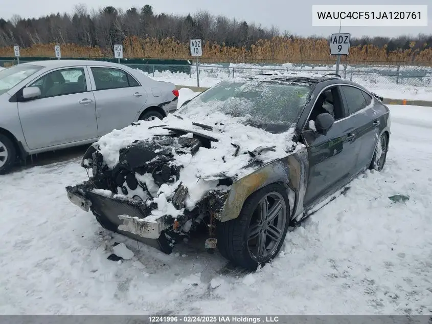 2018 Audi S5 VIN: WAUC4CF51JA120761 Lot: 12241996