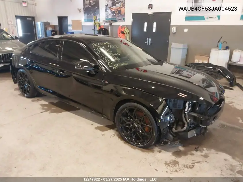 2018 Audi S5 Premium Plus VIN: WAUB4CF53JA004523 Lot: 12247822