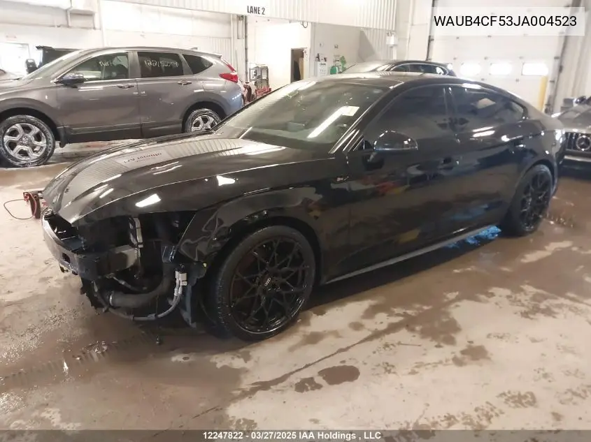 2018 Audi S5 Premium Plus VIN: WAUB4CF53JA004523 Lot: 12247822