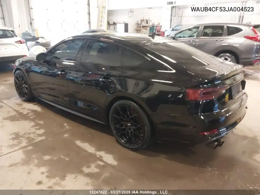 2018 Audi S5 Premium Plus VIN: WAUB4CF53JA004523 Lot: 12247822