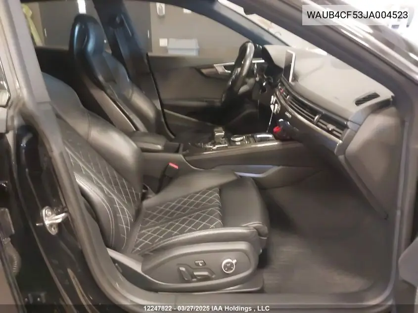 2018 Audi S5 Premium Plus VIN: WAUB4CF53JA004523 Lot: 12247822
