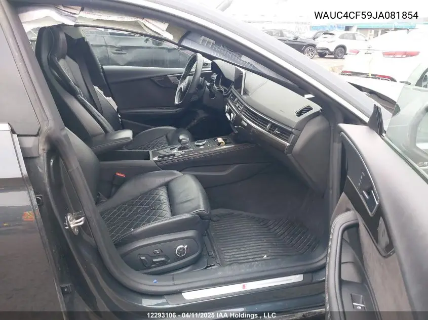 2018 Audi S5 Prestige VIN: WAUC4CF59JA081854 Lot: 12293106