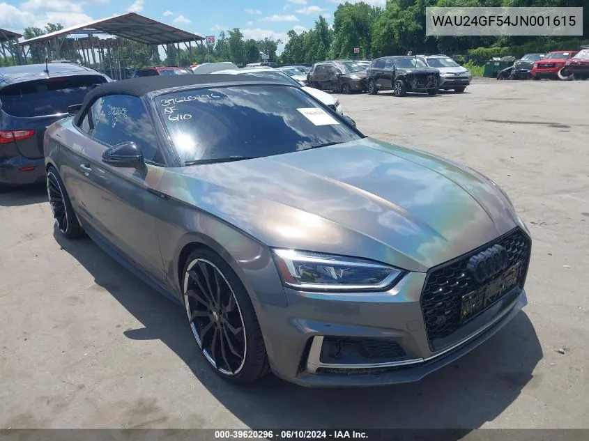 2018 Audi S5 3.0T Premium Plus VIN: WAU24GF54JN001615 Lot: 39620296