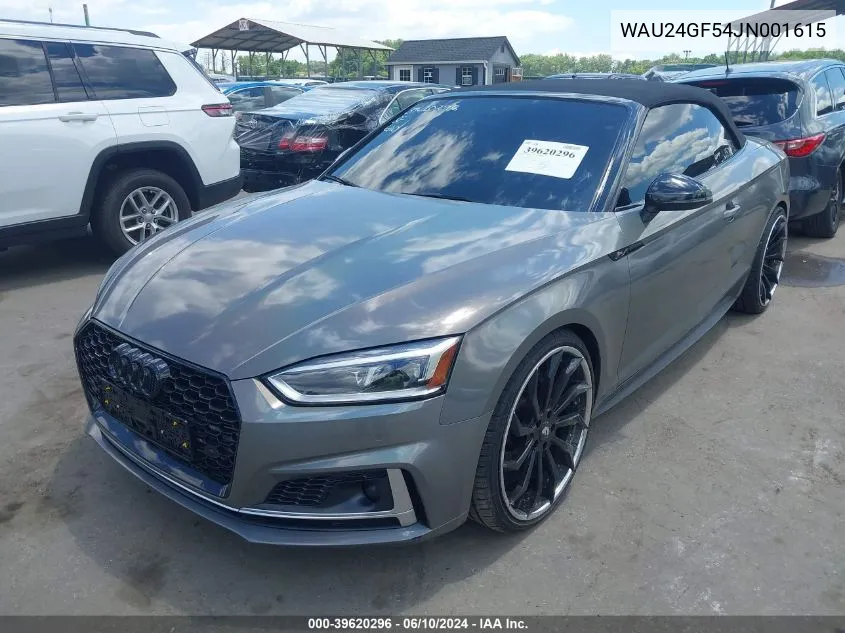 2018 Audi S5 3.0T Premium Plus VIN: WAU24GF54JN001615 Lot: 39620296