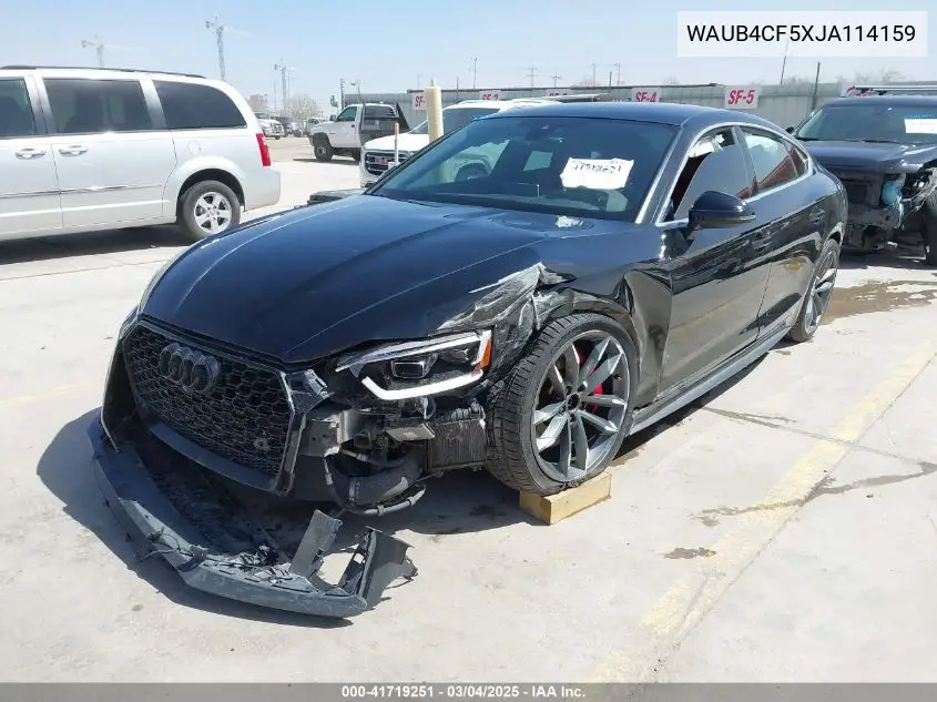2018 Audi S5 3.0T Premium Plus VIN: WAUB4CF5XJA114159 Lot: 41719251