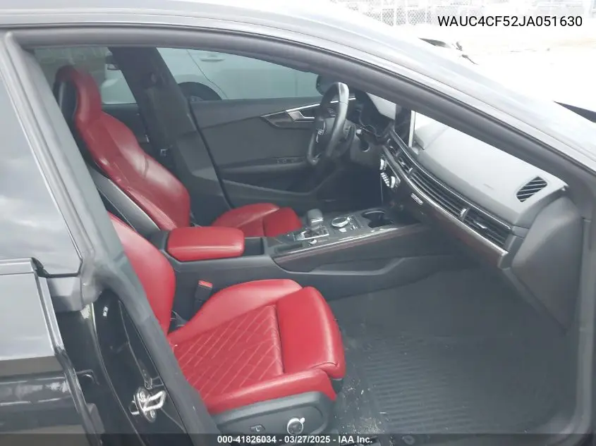 2018 Audi S5 3.0T Premium Plus VIN: WAUC4CF52JA051630 Lot: 41826034