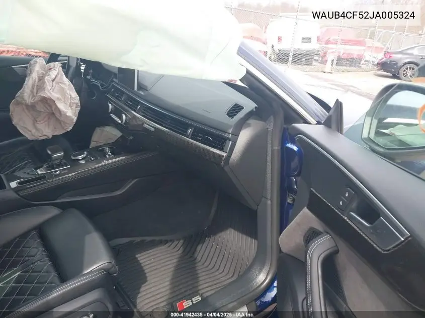 2018 Audi S5 3.0T Premium Plus VIN: WAUB4CF52JA005324 Lot: 41942435