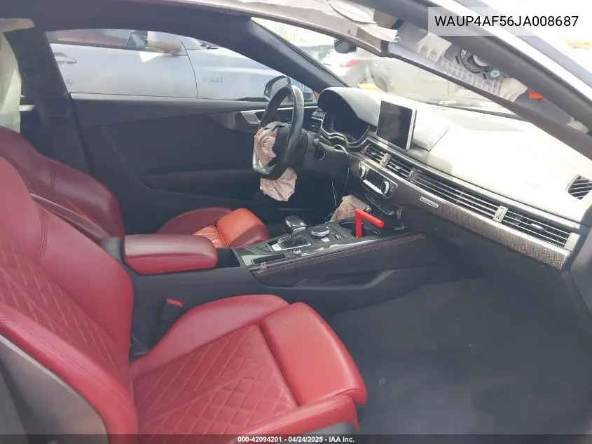 2018 Audi S5 3.0T Premium Plus VIN: WAUP4AF56JA008687 Lot: 42094201