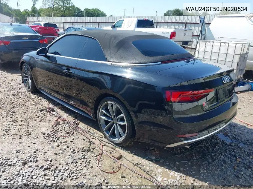 2018 Audi S5 3.0T Premium Plus VIN: WAU24GF50JN020534 Lot: 42206799
