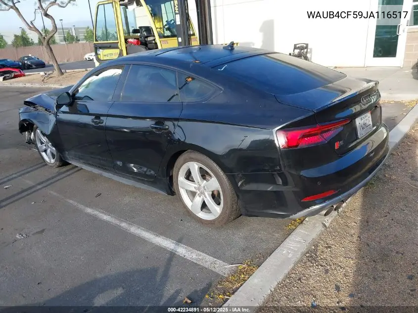 2018 Audi S5 Premium Plus VIN: WAUB4CF59JA116517 Lot: 42234891