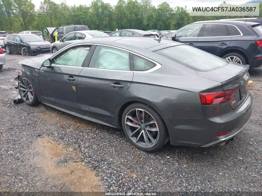 2018 Audi S5 3.0T Premium Plus VIN: WAUC4CF57JA036587 Lot: 42247635