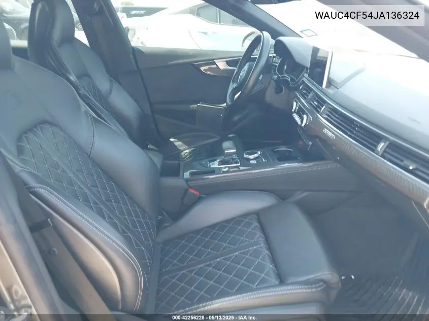 2018 Audi S5 3.0T Premium Plus VIN: WAUC4CF54JA136324 Lot: 42256228