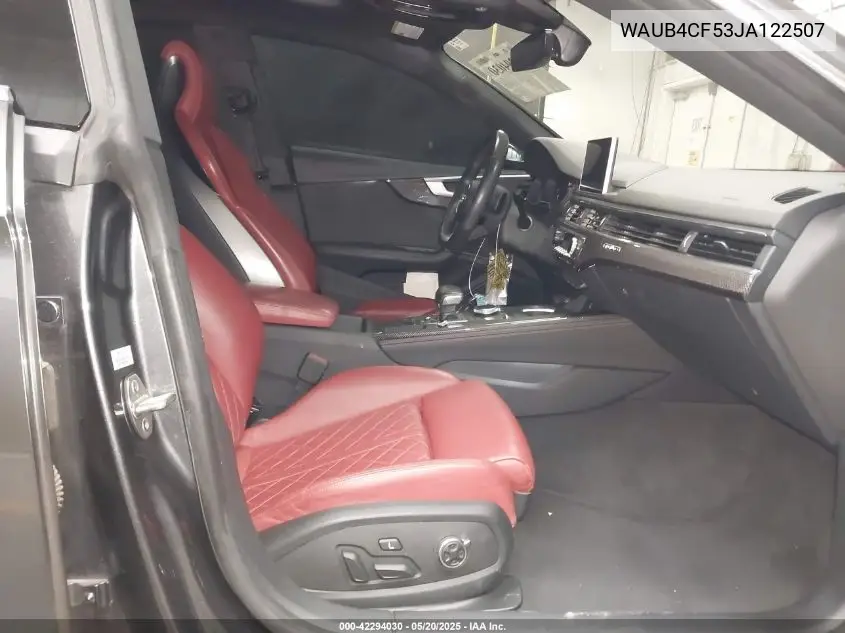 2018 Audi S5 3.0T Premium Plus VIN: WAUB4CF53JA122507 Lot: 42294030